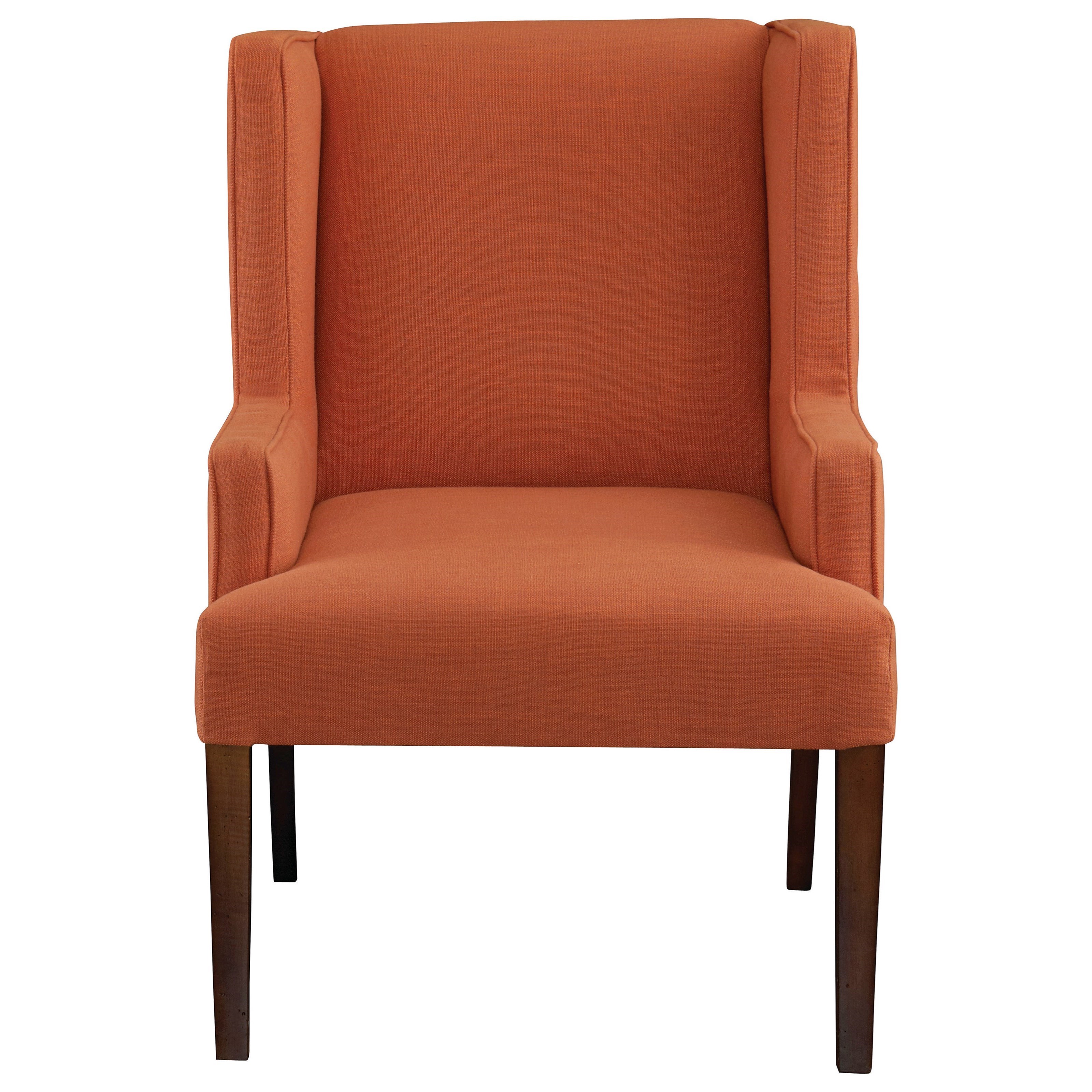 Bassett Albert Transitional Winged Arm Chair with Tapered Legs Find